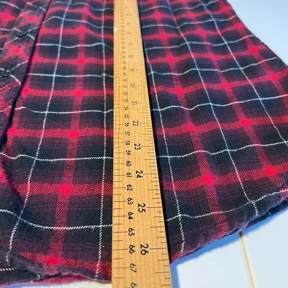 Weatherproof Red and Black Plaid Button Down Shirt Size Large - Picture 6 of 6